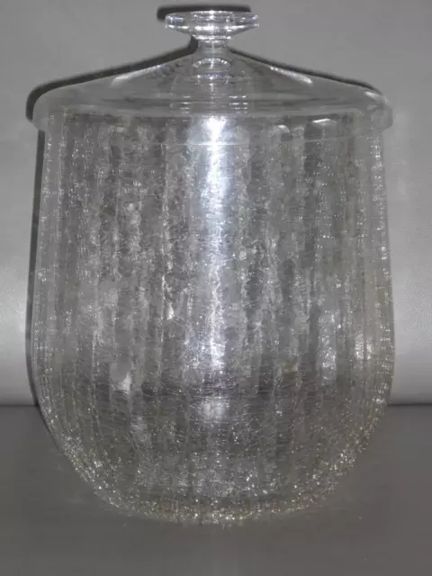alte Glasmacherkunst Craquele Krakelee Bowle Set - 7 Tassen - 10 Tassen - Teller