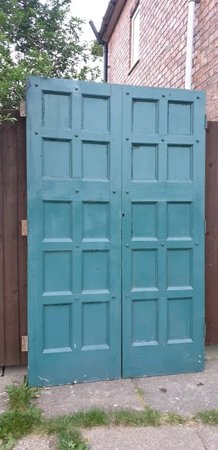 A Pair of Huge Panelled Mahogany / Oak Double Doors