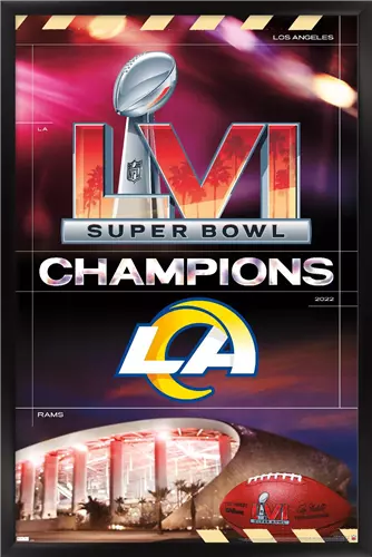 NFL Los Angeles Rams - Commemorative Super Bowl LVI Champions Team Logo Poster