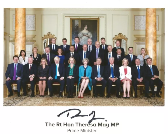 Hand Signed 8x10 THERESA MAY - British PRIME MINISTER - Thatcher - RARE + my COA