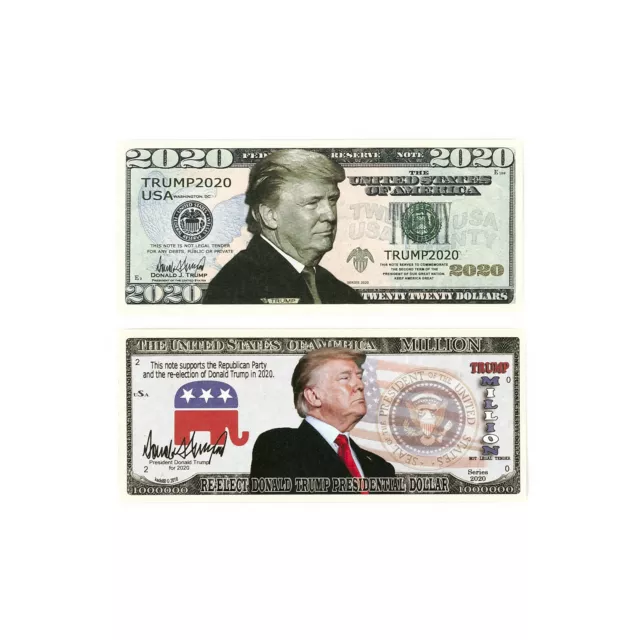 Conjunto De 2 Diferencial 2020 Re-Elect Presidente Donald Trump Ee.uu. Fantasy