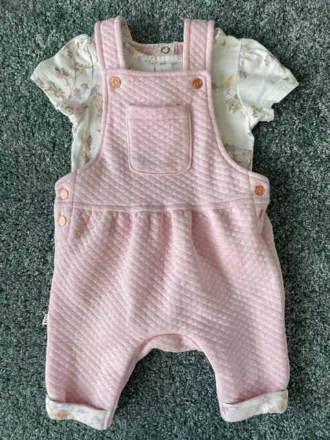 Ted Baker Baby Girl Bodysuit & Dungarees Outfit Set - Newborn