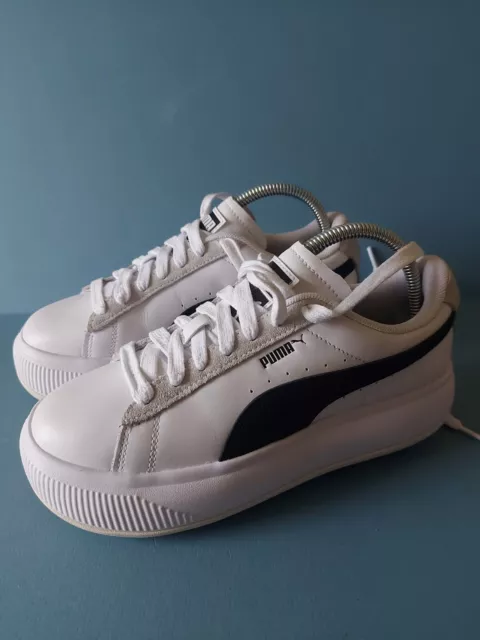 PUMA SUEDE PLATFORM Bling Trainers Pearl Ribbon Womens Cream Beige Size UK 7 90 45.99 PicClick UK