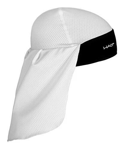 Solar Sun-Protective Skull Cap & Tail, White,One Size