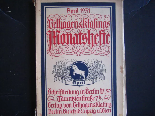 Velhagen & Klasings Monatshefte - April 1931.