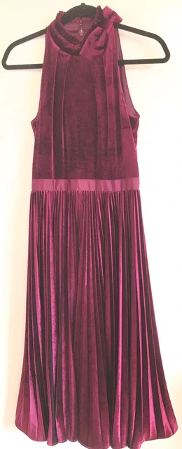 strapless open back dress Pleated Midi Dress With Removable Knit Tank | Larnahh