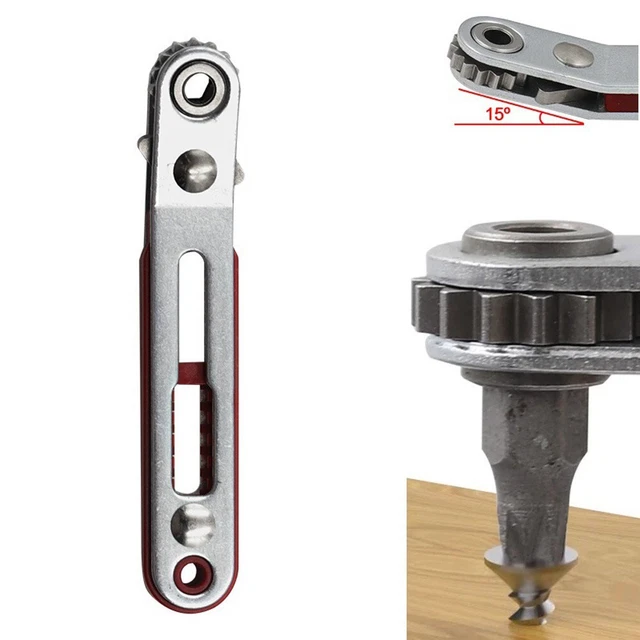 Clé Réglable Clés à Molette 15 Dents Chrome Vanadium Acier Mini Cliquet