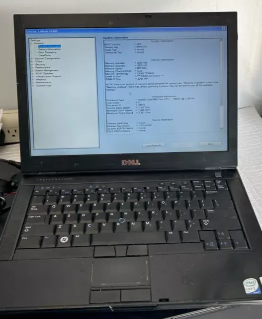 Dell Latitude E6400 Intel Core 2 Duo P8400 @2.26GHz NO RAM NO HDD FOR PARTS