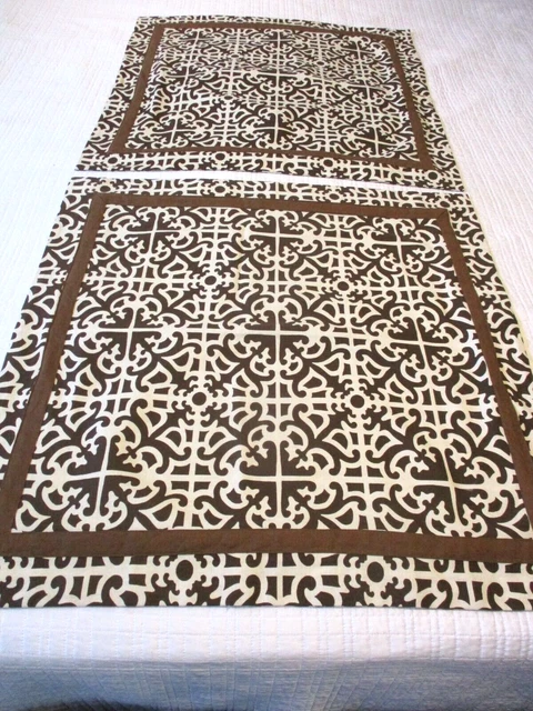 2 LEGACY Home Euro Shams Neiman Marcus Brown Beige Cotton/Linen 2 LEGACY Home Euro Shams Neiman Marcus Brown Beige Cotton/Linen