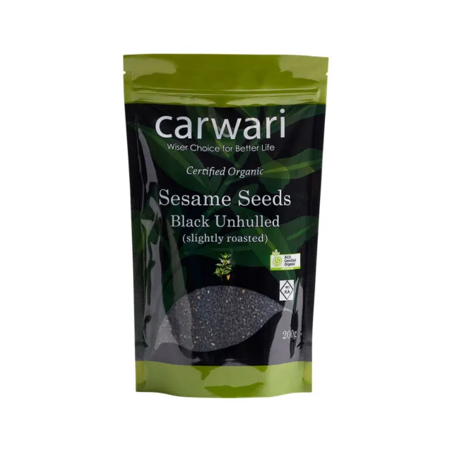 ^ Carwari Organic Sesame Seeds Black Unhulled 200g
