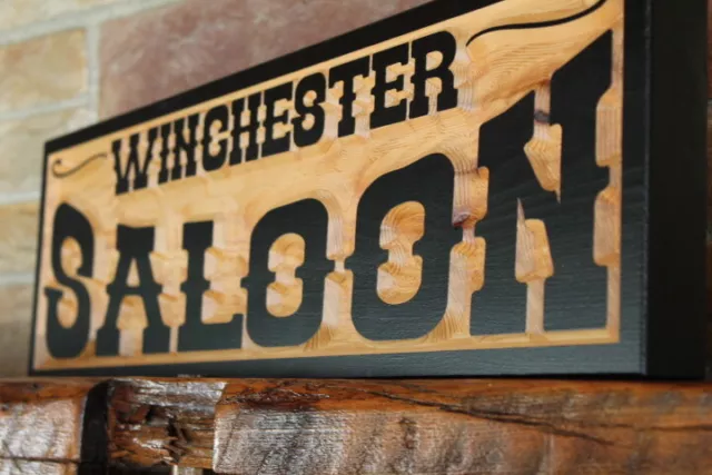 Custom Western Signs/ Carved Wooden Engraved Wood Saloon Wild West Style Signs