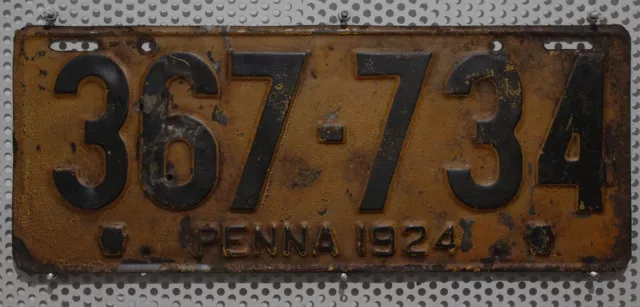 usa PENNSYLVANIA 1924 (PENNA) - Altes Oldtimer Nummernschild Kennzeichen 367734