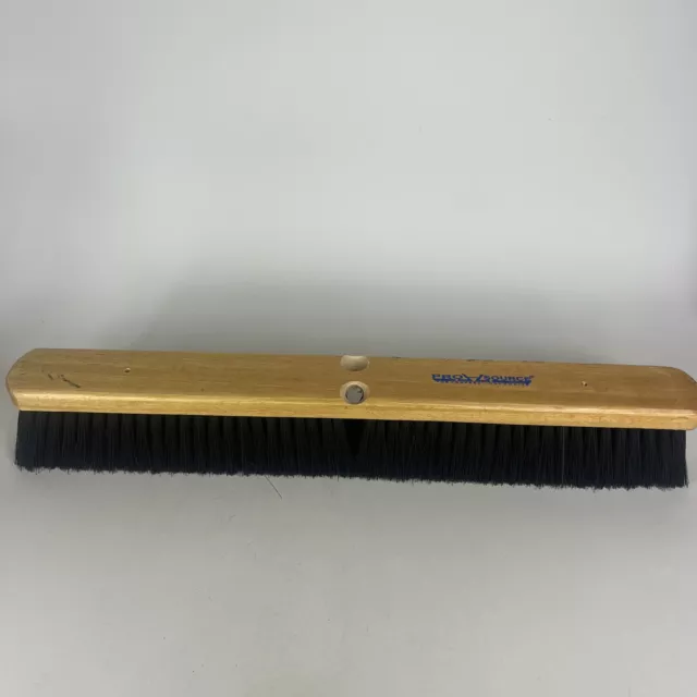 PRO-SOURCE 24" Wide Push Broom Head, 3" Flagged Poly Bristles, Handle not Incl