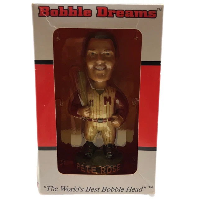Pete Rose Bobblehead Macon Peaches 11 Bobble Dreams in Original Box