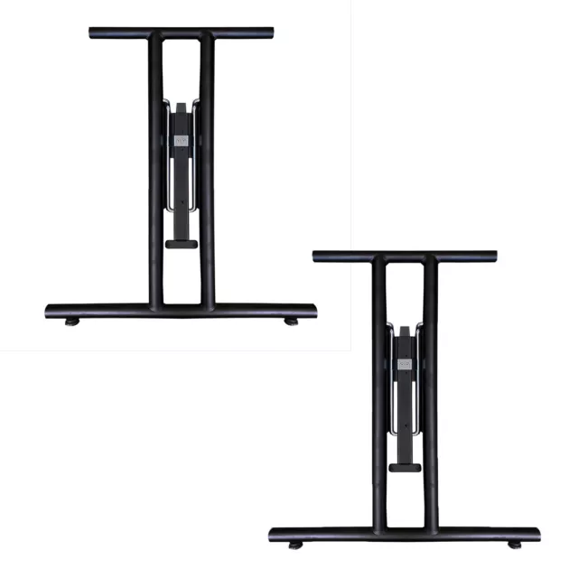 Pair of Trestle Table Legs Black Metal Desk and Table Base Frame 700mm High