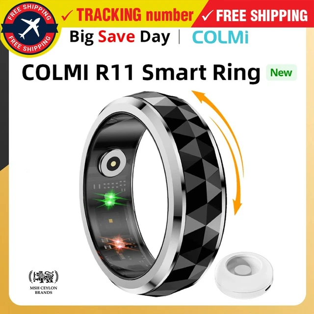 COLMI R11 SMART Ring Fidget Spinner Anxiety Relieve Ring with Charging ...