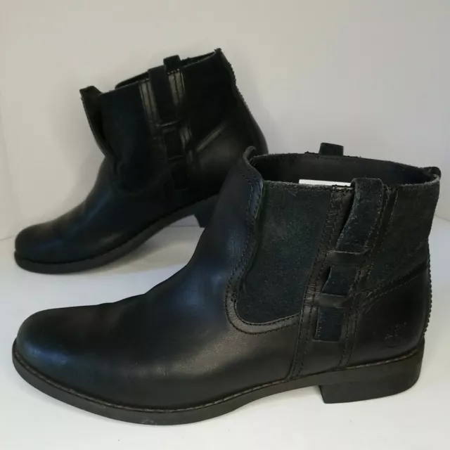 Timberland Earthkeepers Women's Black Leather Ankle Boots size 9