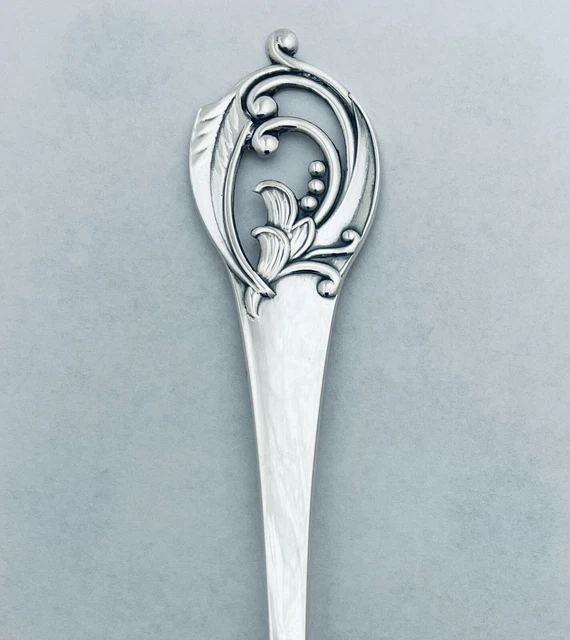 Jenseneque Danish Solid Silver 6 3/4” Serving Spoon