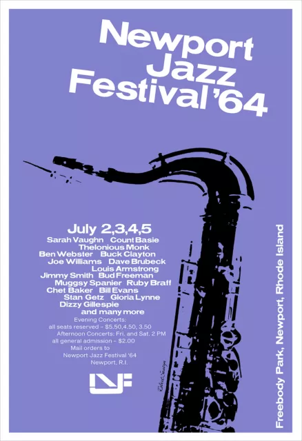 Newport Jazz Festival 1964 concert poster print