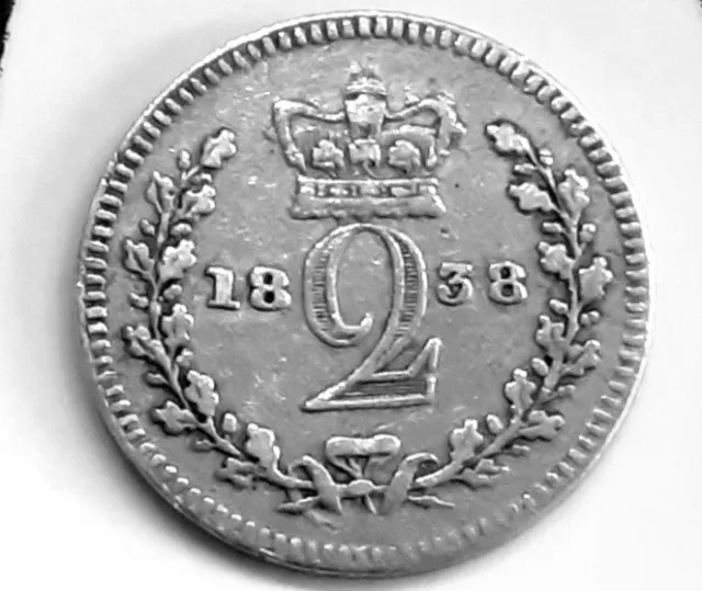 Queen Victoria Silver 1838 Two Pence