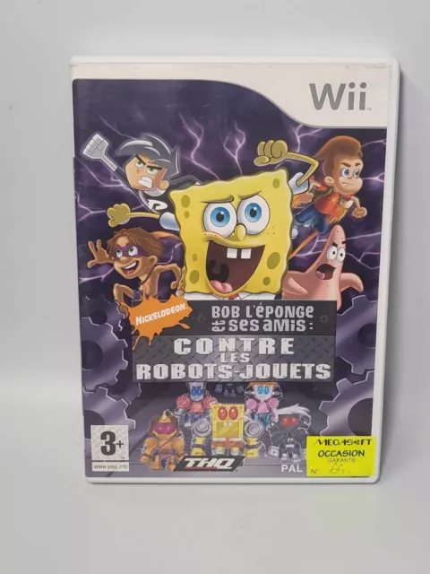 Jeu Nintendo Wii Bob L'Éponge et ses amis contre les Robots Jouets Complet PAL