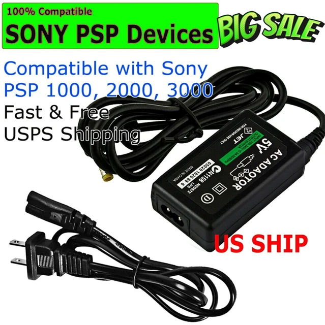 AC Adapter Home Wall Charger Power Supply For SONY PSP 1000 2000 3000 Slim Lite