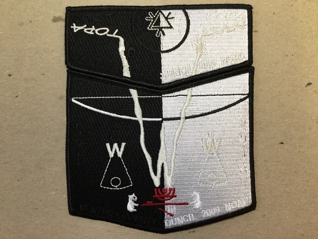 2009 NOAC Tops Topa OA Lodge 291 Mint 2 Piece DELEGATE Scout Patch Set
