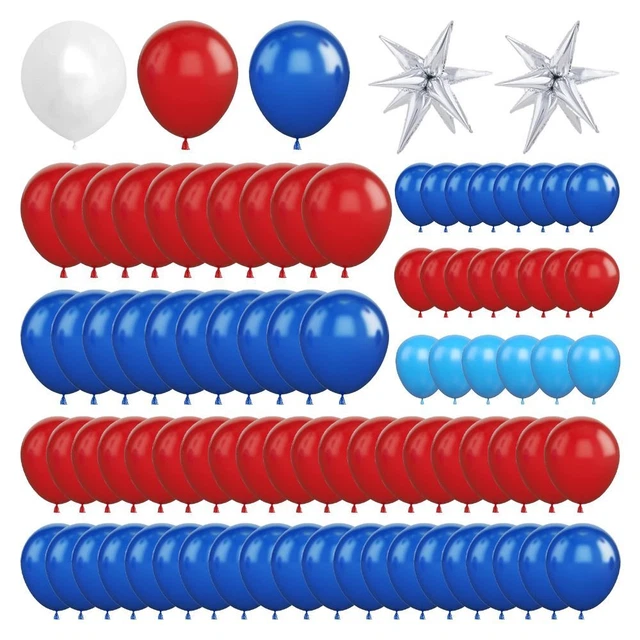 BALLONS BLEU FONCÉ Kit d'arche de ballon rouge blanc bleu EUR 11,54