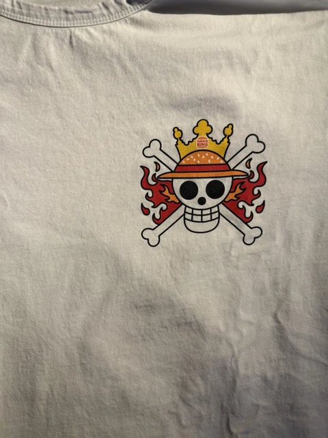 T-shirt One Piece X Burger King - Luffy édition Limitée Taille L + Booster, Neuf Avec étiquette
