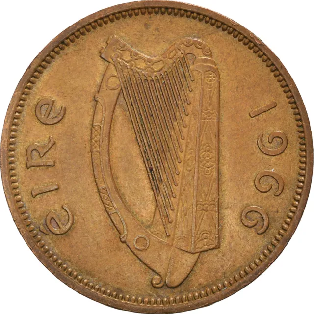 [#958078] Münze, IRELAND REPUBLIC, 1/2 Penny, 1966, SS, Bronze, KM:10