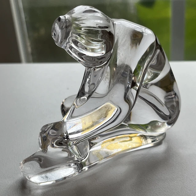 TOWLE Woman w Bun Figurine Full Lead Crystal Vintage Art Glass PAPERWEIGHT