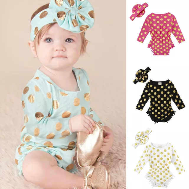 Abiti per bambine neonate a maniche lunghe top con pagliaccio set abiti estivi