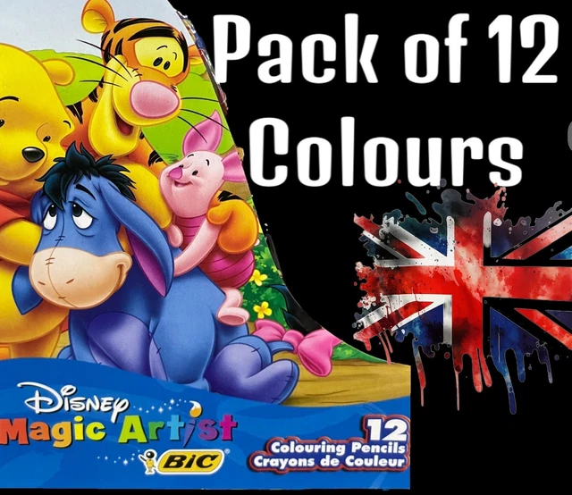 DISNEY WINNIE THE Pooh VTG 2003 Colored Pencils Bic Magic Artist Wood