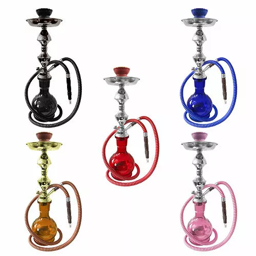 Wasserpfeife Set Hookah 1 Schlauch Shisha 46cm + Kohle