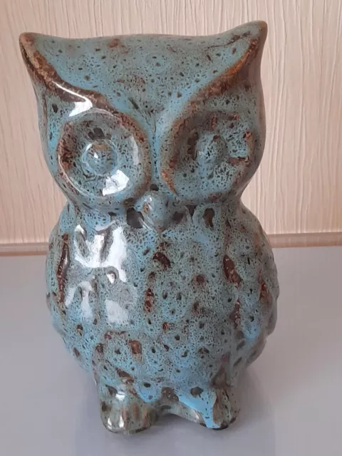 Handgefertigte Studio Keramik blaue Eule