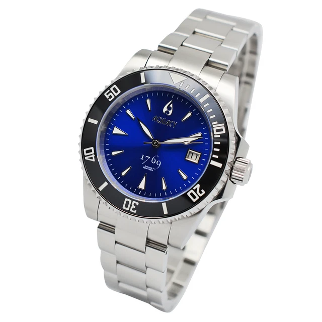 Aquacy 1769 Hei Matau Men's Automatic 300M Blue Dive Watch ETA SWISS MOVEMENT