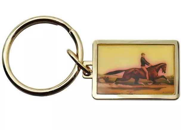 Currier & Ives Vintage Key Ring by Legere, Dexter