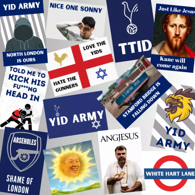 Tottenham Football Ultra Stickers x 50 , fan designed. Spurs London YiD