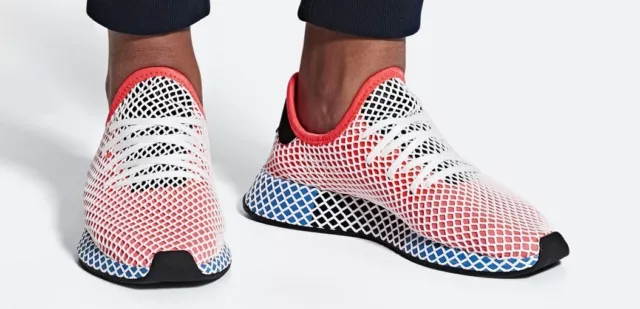 Adidas Originals DEERUPT RUNNER CQ2624 Solar Red/Blue Bird Gr. 44 EU Top