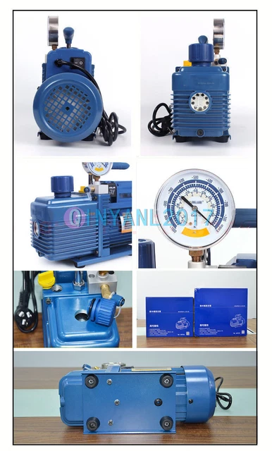 1PCS V-i180SV Vacuum Pump Anti-reflux Rotary Vane 3/4HP 1 Stage Refrigeration