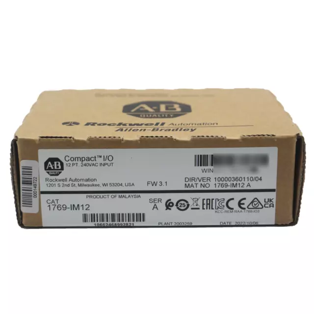 New Sealed AB 1769-IM12 SER A ConpactLogix 12Pt 240VAC input Module UPS Shipping