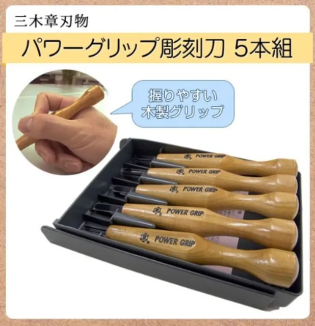 Juego de 5 piezas de herramientas de tallado en madera mango eléctrico funda protectora gris 800053 F/S Japón B