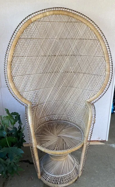 Vintage Peacock Chair 60s/70s. Mid Century Wicker Chair Great Condition