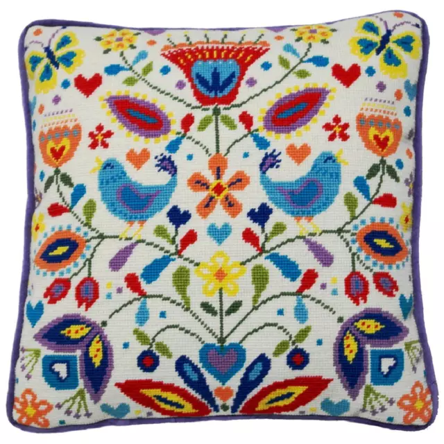 Bothy Threads stamped Tapestry Cushion Stitch Kit "Summer Melody", 35.5x35.5cm,