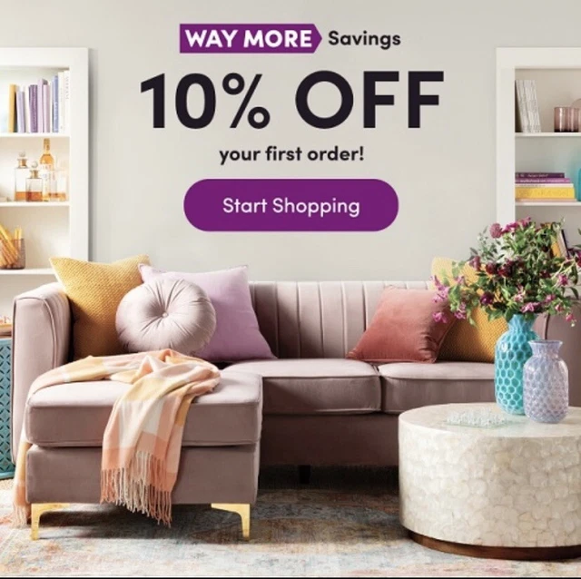 WAYFAIR COUPON 10 Off Your First Order Expires 9/13/23 (Coupon Code