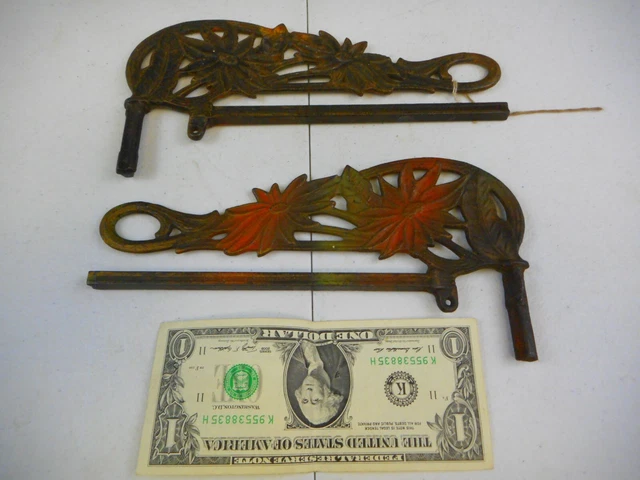 Vintage Cast Iron Curtain Rod Swing Arms