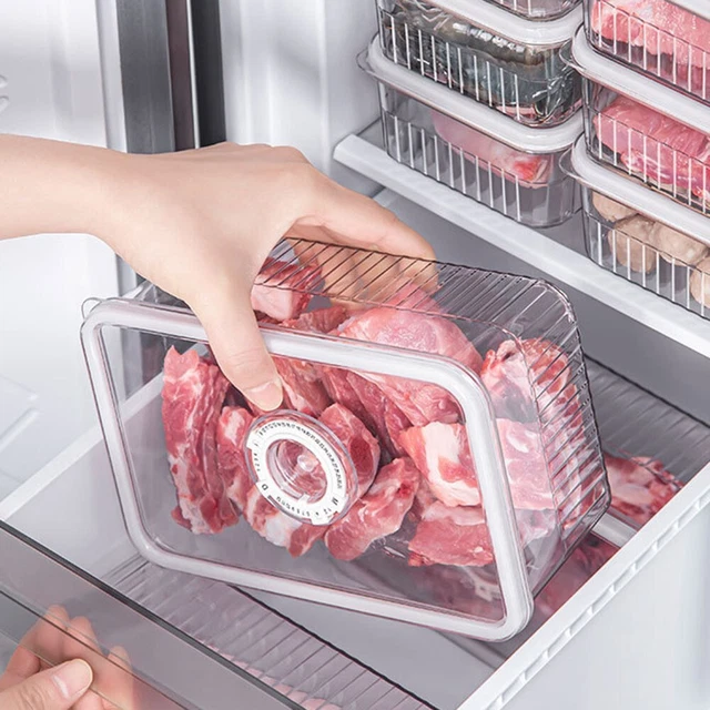 Contenitori per risparmio cibo per frigorifero con dimensioni assortite impilabili e salvaspazio