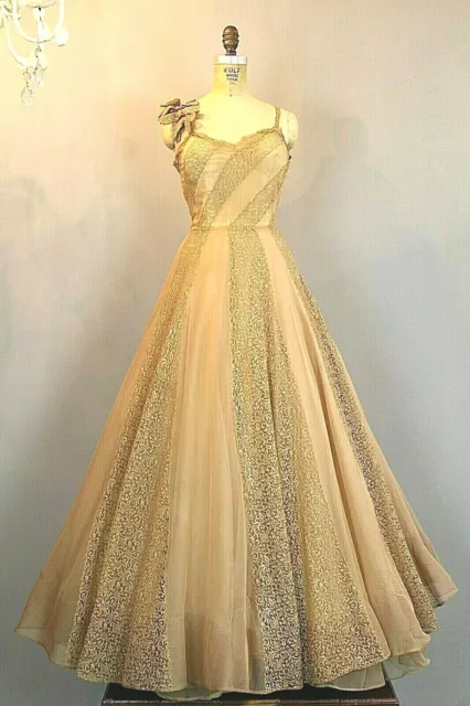 Antique Original Sophie Original Lace Gown by Sophie Gimbel Saks Fifth Avenue