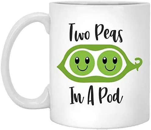 Valentines Day Mug Two Peas In A Pod Coffee Mugs Gift For Mom Dad Husband Wife