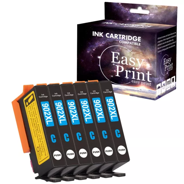 6PK HP 902 CYAN Ink Cartridge Office Jet Pro 6960 Pro 6962 Pro 6968 Pro 6978